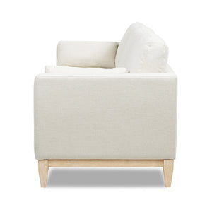 Knox 84' Modern Farmhouse Sofa, Flax White Linen