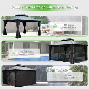 10'x12' Hardtop Gazebo with Resin Roof