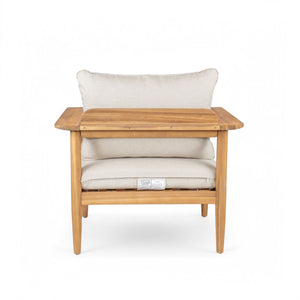 Terassi - Outdoor Lounge Chair (Set of 2) With Cushions - Beige / Light Teak