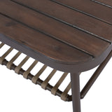 4-Piece Outdoor Patio Furniture Set with Metal Frame and Woven Rope