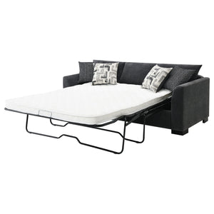 Pacheco - Upholstered Sleeper Sectional Chaise Sofa With Pocket Coils And Reversible Cushions - Dark Gray