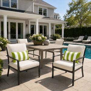 4 Pack Outdoor Lumbar Pillow with Inserts