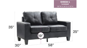 Newbury - Track Arm Loveseat For Cozy Spaces