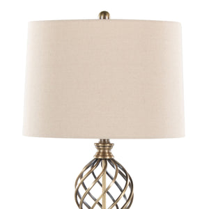 Linx Twist 29" Contemporary Metal Table Lamp Set of 2