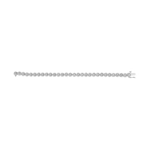 14K White Gold 2.00 Cttw Diamond Halo Link Tennis Bracelet (H-I Color, I1-I2 Clarity) - 7" Inches