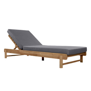Light Teak Acacia Wood Chaise Lounge Set