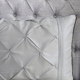 7 Piece Tufted Comforter Set Grey Queen