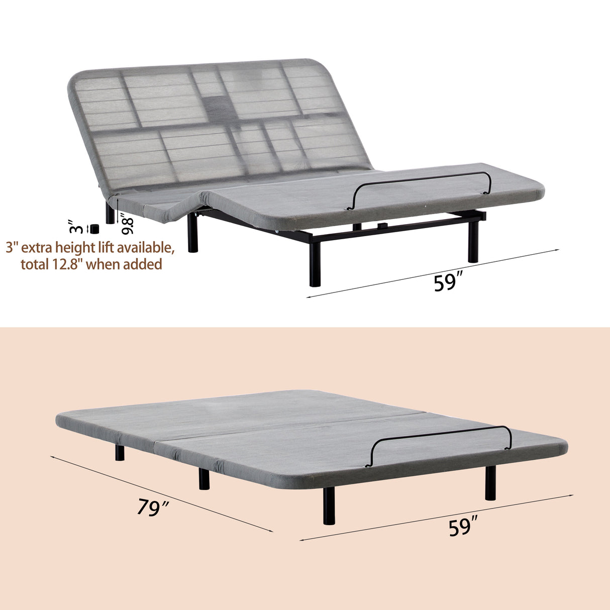 Caron 4.0 Ergonomic Queen Size Adjustable Bed Frame
