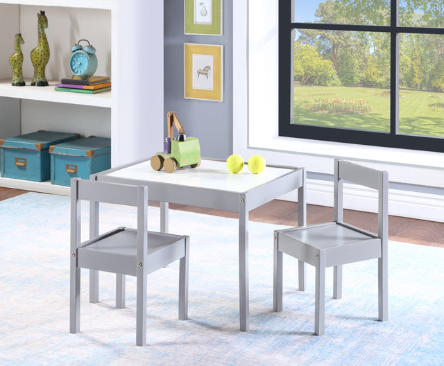 Gibson-3-Piece-Dry-Erase-Kids-Table-&-Two-Chair-Set,-Gray-Kids-Chairs