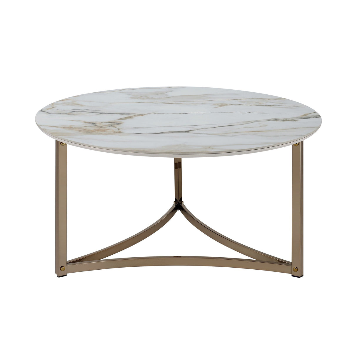 Aziz Sintered Stone Top Round Coffee Table