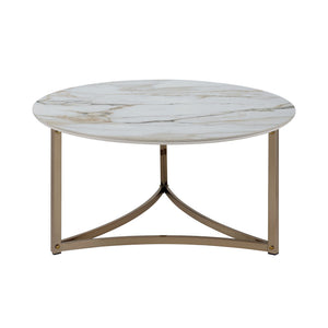 Aziz Sintered Stone Top Round Coffee Table