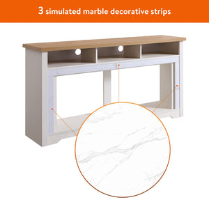 70 Inch Fireplace TV Stand for TVs up to 70" with 60" Smart Electric Fireplace