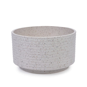2 Pieces Ceramic Flowerpot, Modern Planter for Patio, Garden or Windowsills - Milk White