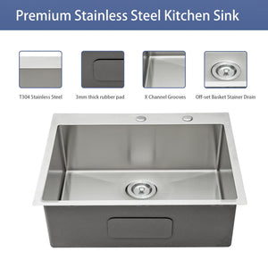 Topmount Stainless Steel Kitchen Sink