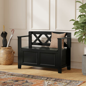 Amherst - Small Transitional Entryway Storage Bench