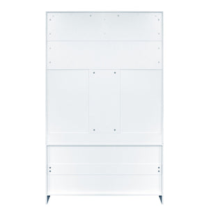 Entryway Bench With Coat Rack, 3 In 1 Design And Adjustable Shelves