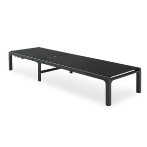 Westport Adjustable Outdoor Chaise Lounge Set of 2 Black Aluminum Frame