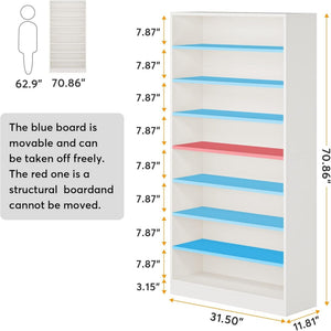 9 Tier Freestanding Shoe Cabinet with Open Design