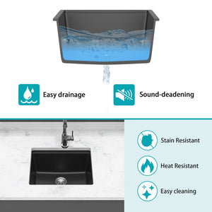 Quartz Composite Kitchen Sink With Workstation, Undermount