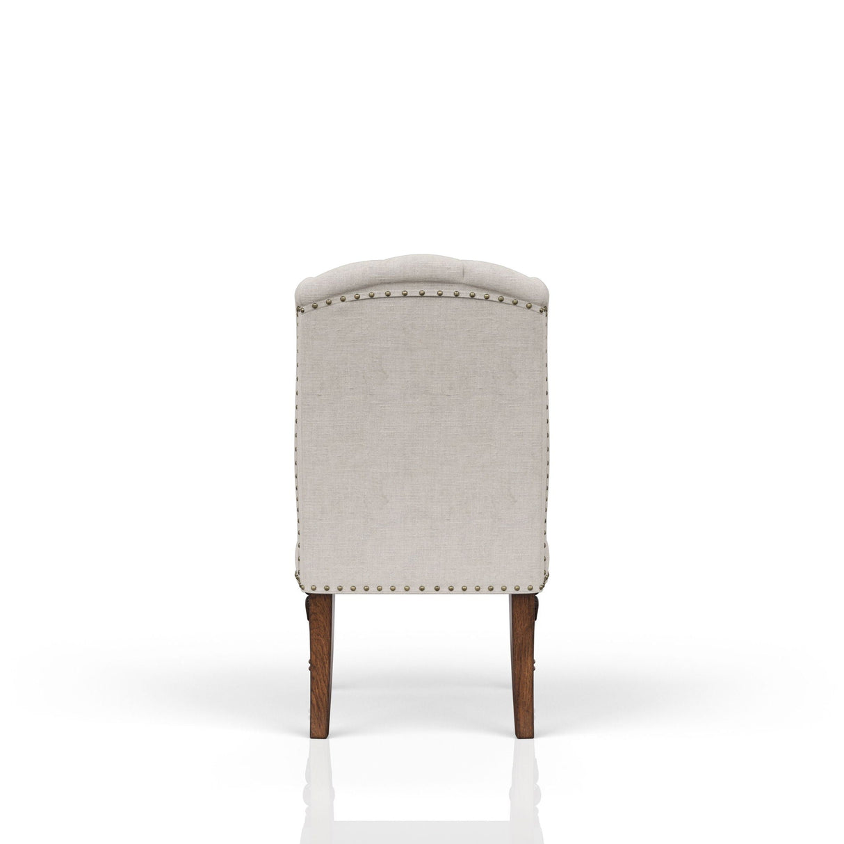 Upholstered Wing Host Chair - Light Gray