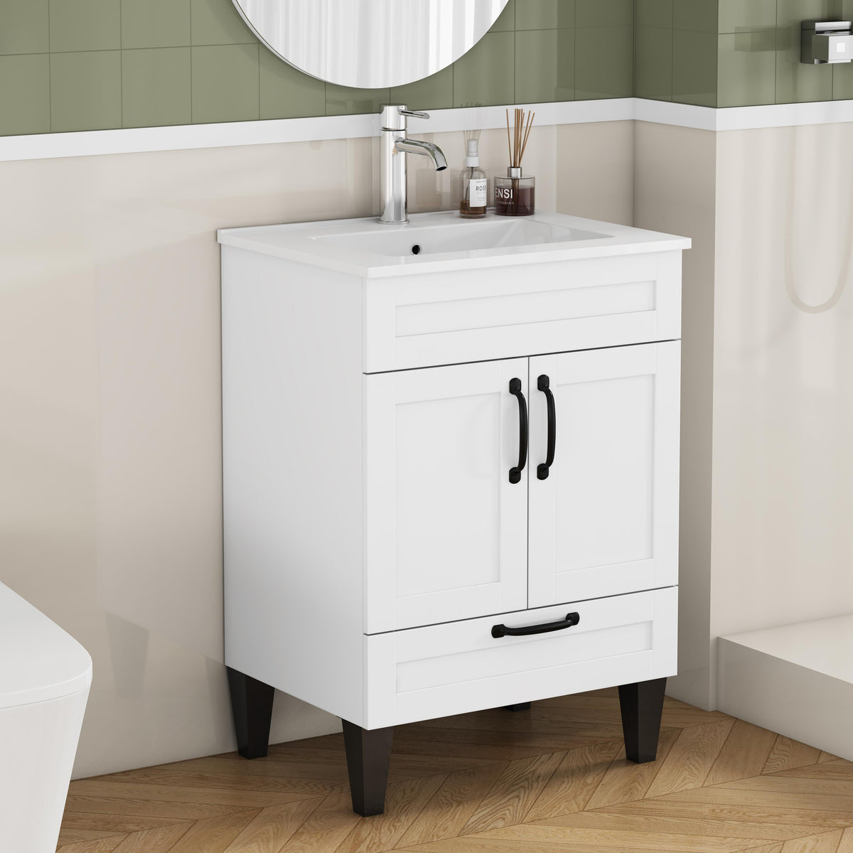 24-Inch Bathroom Vanity With Sink Combo