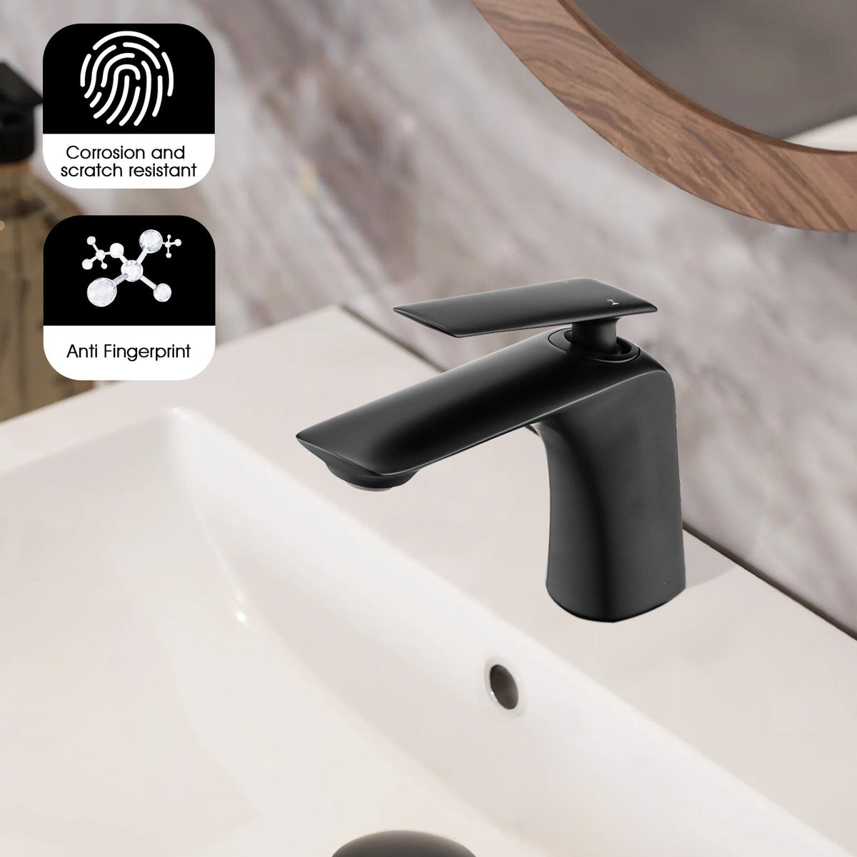 Single Hole Bathroom Sink Faucet with Pop Up Drain