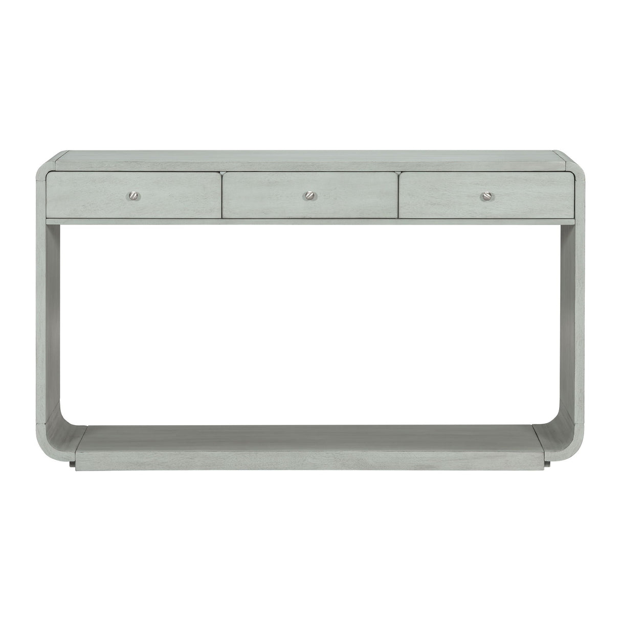 onsole Table With 3 Drawers And Display Shelf