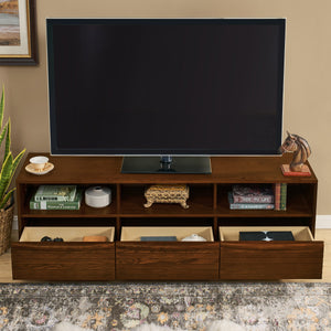 63' Mid-Century Modern TV Stand for TVs up to 75' Walnut