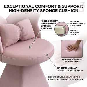 Vanity Chair with Butterfly Back