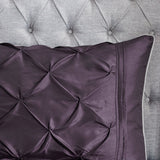 7 Piece Tufted Comforter Set Plum King