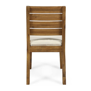 Outdoor Armless Dining Chair With Cushions