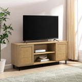 Coastal-Rattan-Door-TV-Stand-for-TVs-up-to-10015”-–-Coastal-Oak-Entertainment-Centers-&-TV-Stands
