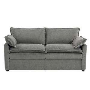 Modern Loveseat Sofa, Upholstered Couch With Side Storage Pockets