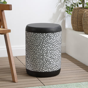 Indi-Modern-Bohemian-Geometric-Drum-Garden-Stool-Outdoor-Tables