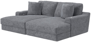 Cozy - 2 Piece Double Wide Chaise With USB Charging Ports