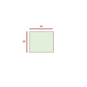 Square Coffee Table With Rustproof Frame And Clear Top - Brown Mix