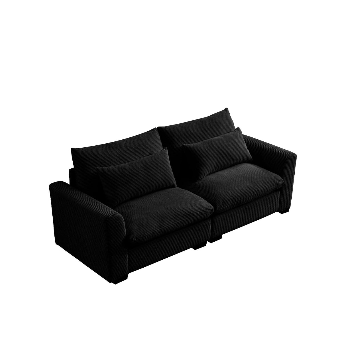 Modern 2 Seater Corduroy Fabric Sofa