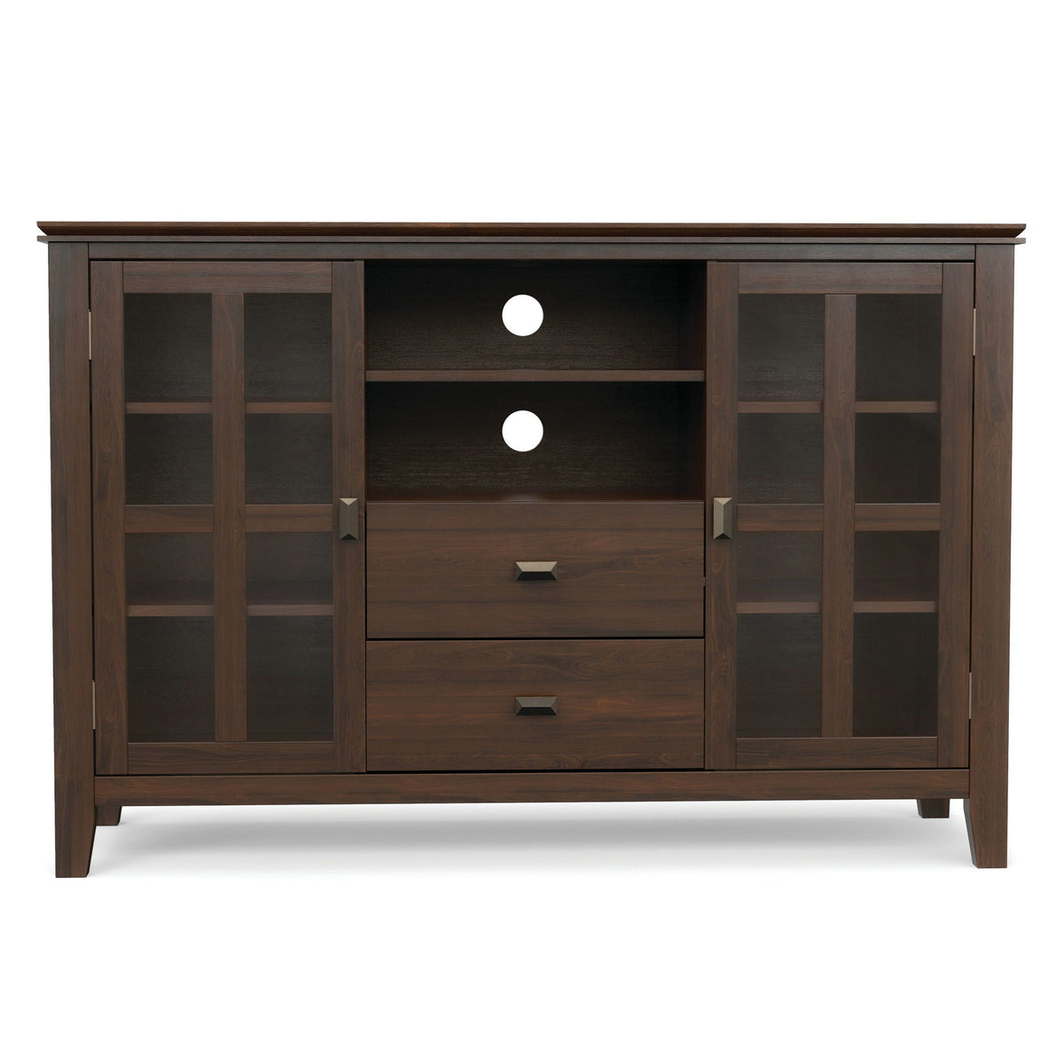 Artisan - Tall TV Media Stand - Natural Aged Brown