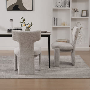 Armless Curved Back Accent Chairs