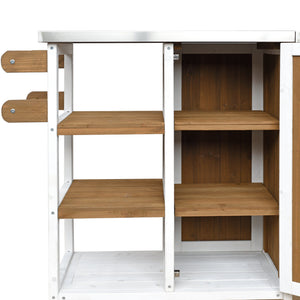 Foldable Outdoor Kitchen Island Patio Prep Station