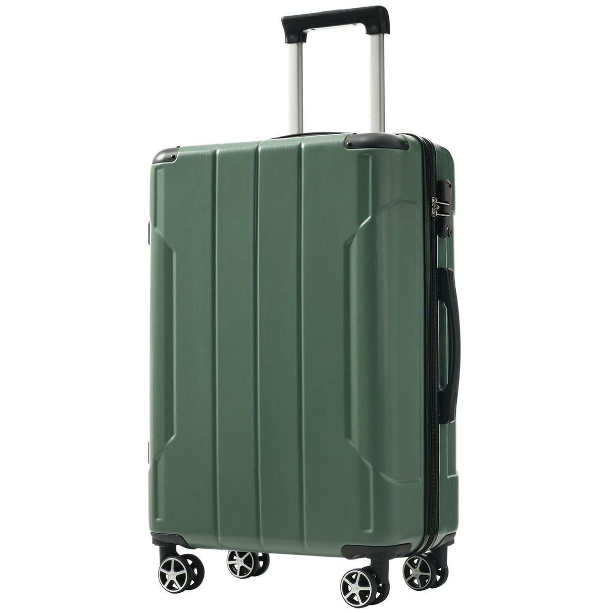 Lightweight Durable ABS Hardshell Luggage - 24-Inch (Green)