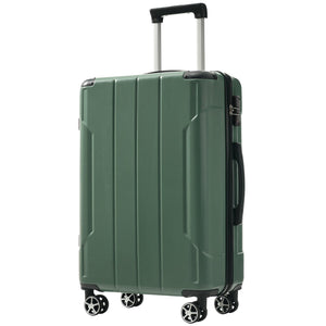 Lightweight Durable ABS Hardshell Luggage - 24-Inch (Green)