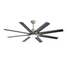 Ceiling Fan with Dimmable LED Light, 8 Blades, Remote Control - Black or White