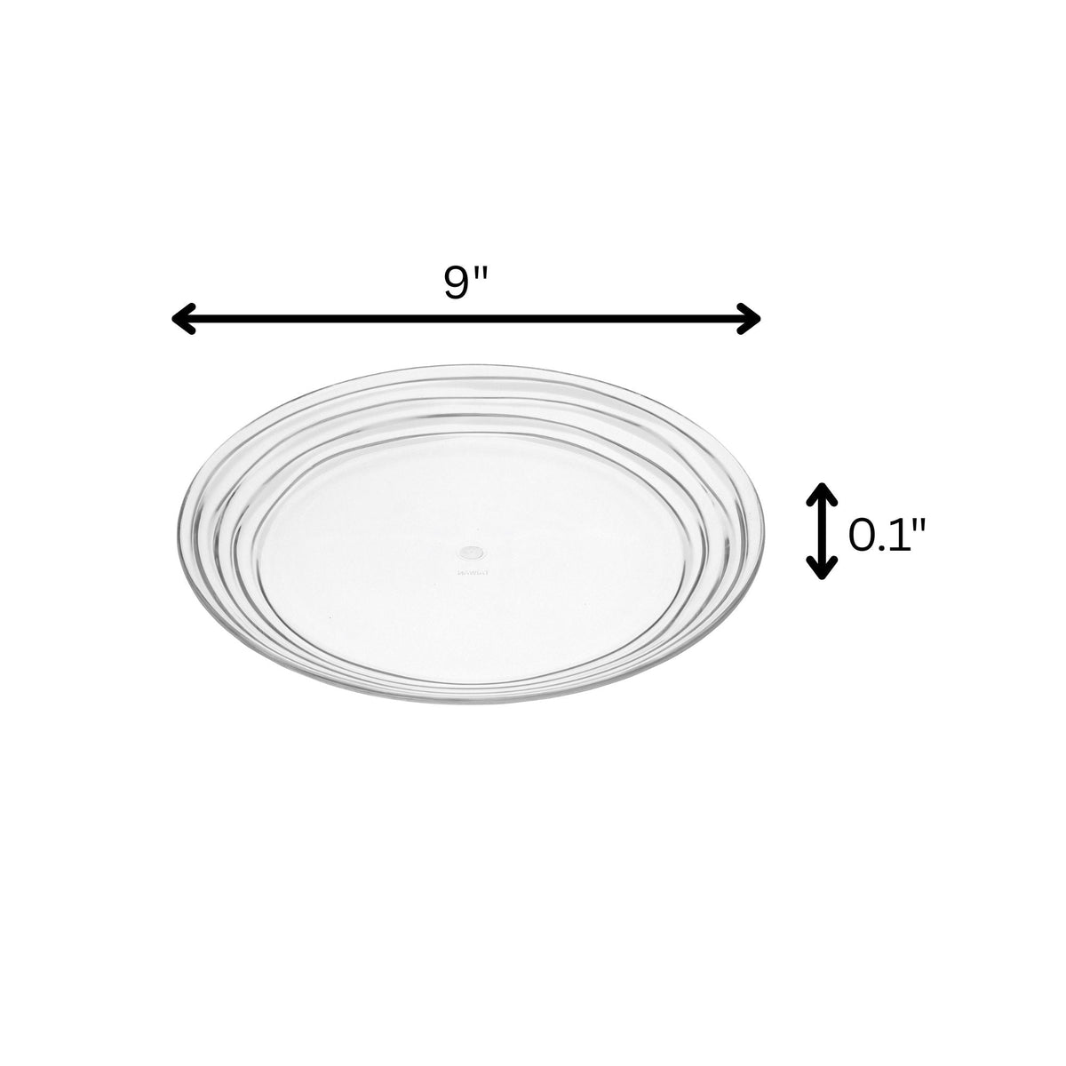 Designer Swirl Acrylic Dinner Plates with Elegant Swirl Design - Set of 4