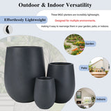 Lightweight Round MGO Outdoor Planter Set - 3 Sizes