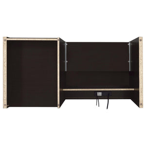 Maxim - 2 Drawer Computer Desk With Lift Top Storage And Power Outlet - Cappuccino