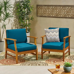 Perla Contemporary Club Chair with Water Resistant Cushions