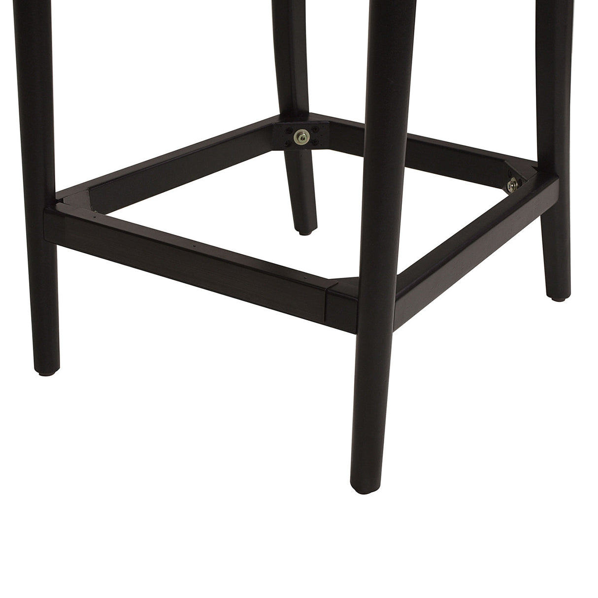 Arlin Upholstered Stool with Curved Back and Footrest, Set of 2