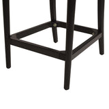 Arlin Upholstered Stool with Curved Back and Footrest, Set of 2