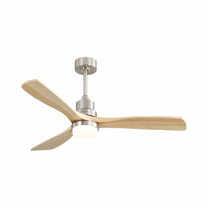 Indoor Ceiling Fan With Dimmable LED Light, 6-Speed Remote Control, LED DC Motor, Reversible Blades